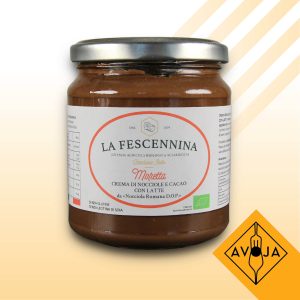 Moretta: Crema di nocciole e cacao con latte (nocciola romana DOP) - La Fescennina